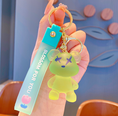 Blossom Crystal Bear Keychain