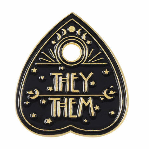 Pronoun Ouija Planchette Pins
