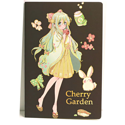 Cherry Garden Girl 22K Notebook