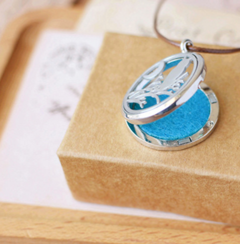 Owl Blue Scent Necklace