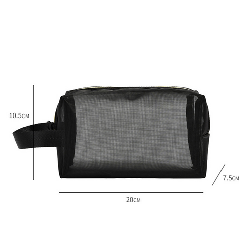 Black Mesh Wash Storage Bag