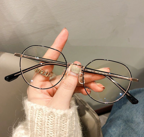 Blue Light Polygonal Retro Glasses