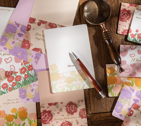 Flower Drawn Card