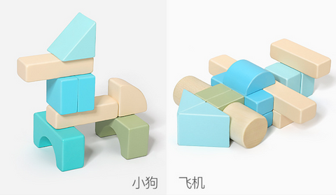 100pcs Wood Block City