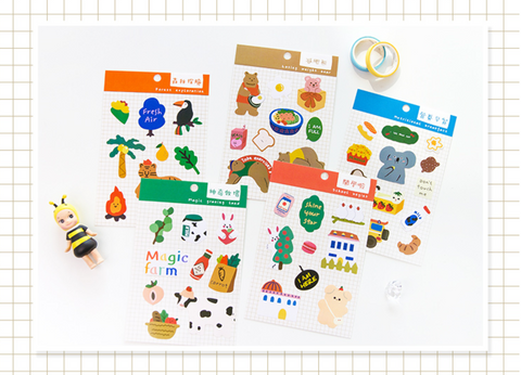 Jiyu Magic Farm PET Stickers
