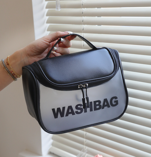 Top Zip Matte Wash Bag