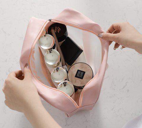 Transparent Cosmetic Pencil Case Matte Bag