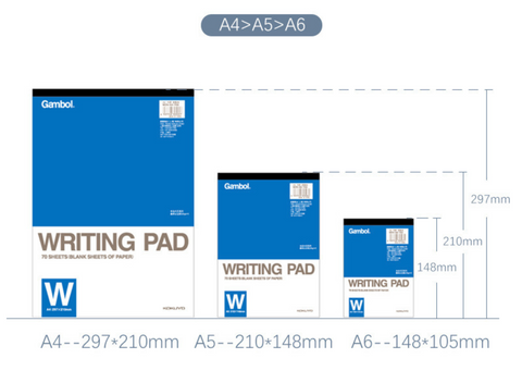 Gambol Writing Pad - A5 Blank Pad