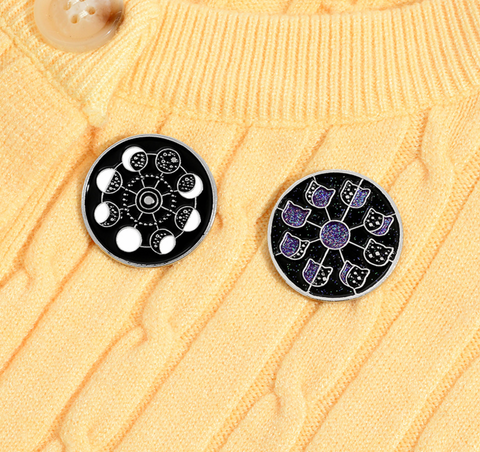 Waning Moon Pin