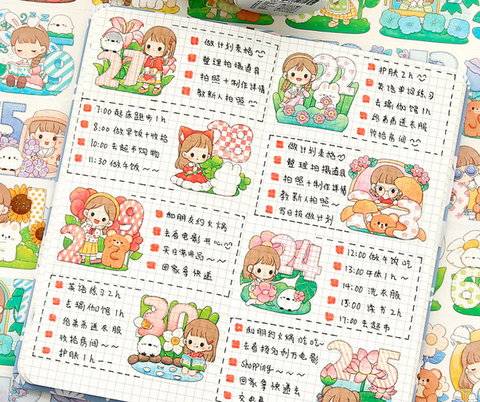 Telado Numbers Washi Tape - Pink