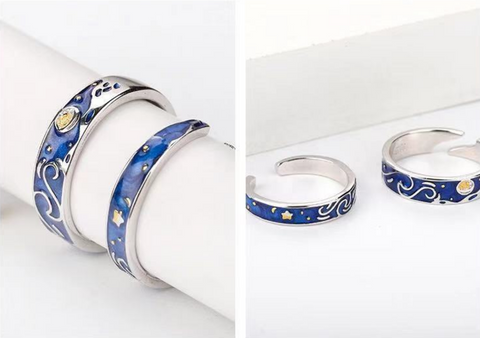 Blue Moon Engraved Ring