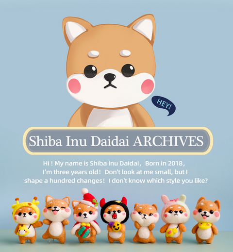 Sweet Shiba Inu Needle Felt Set