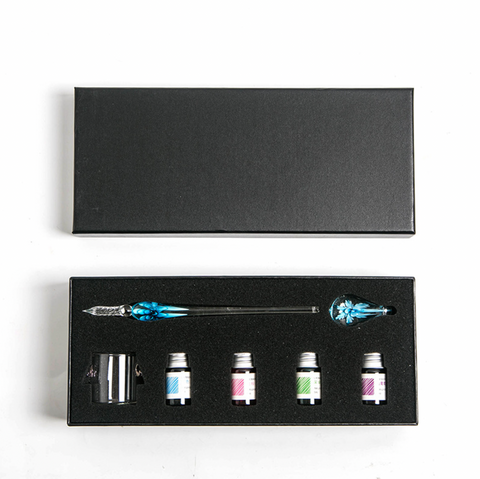 Flower Glass Dip Pen 7pc Set