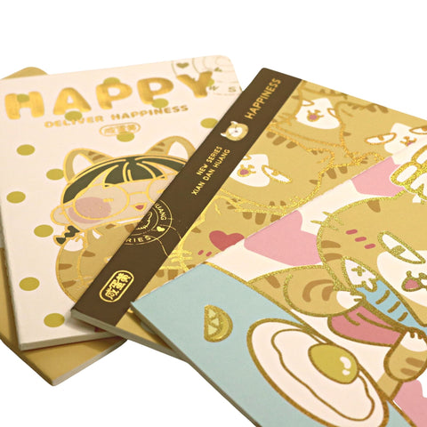 Happy Orange Cat A5 Notebook
