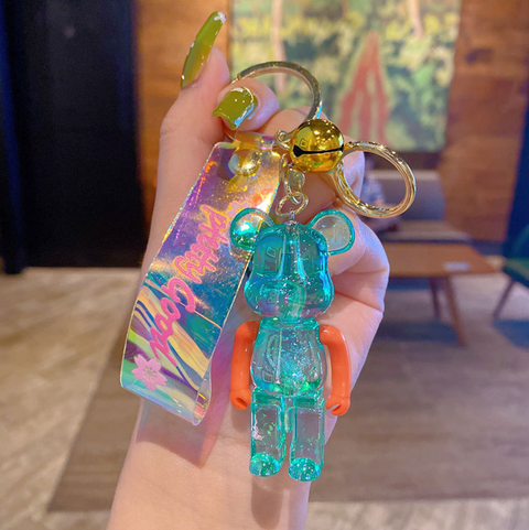 Pretty Good Crystal Bear Keychain