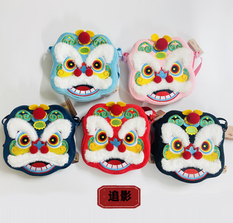 Chinese Lion Plush Coin Bag