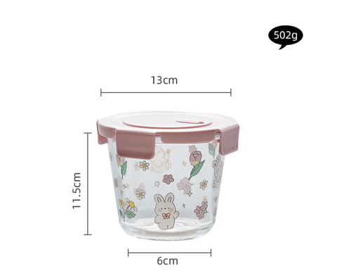 Bunny Glass Container