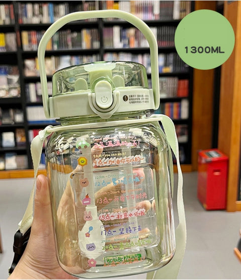 Double Straw Water Bottle 1300ml