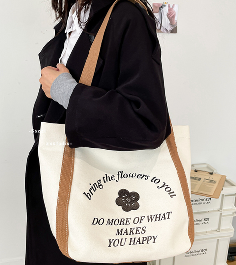 Flowers Canvas Tote