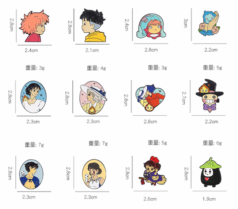 Ghibli Characters Pins