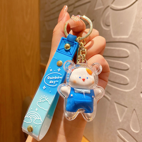 Rainbow Animal Bear Keychain