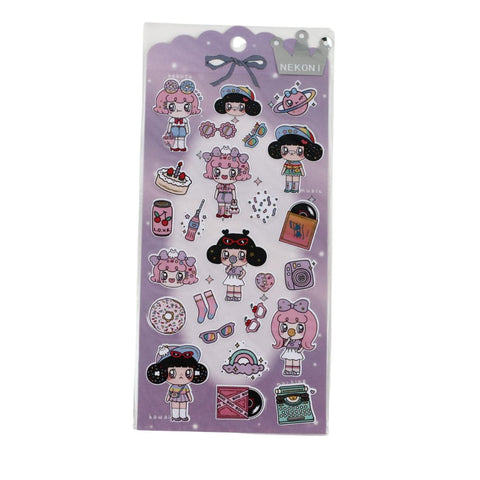 Sweet and Cool Girl Millet Stickers