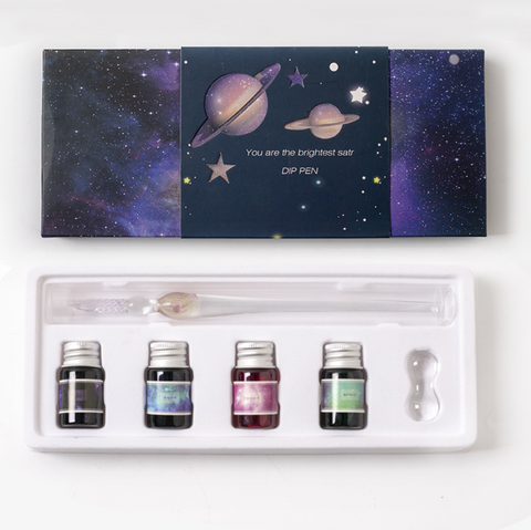 Planet Glass Dip Pen Set