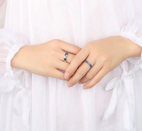 Blue Moon Engraved Ring