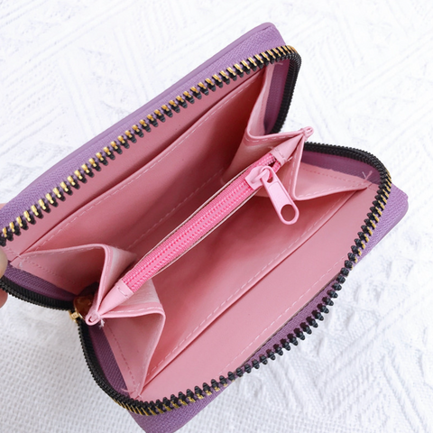 Sanrio Stripe Zipper Short Wallet