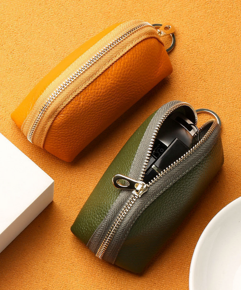 Vegan Leather Zipper Pouch