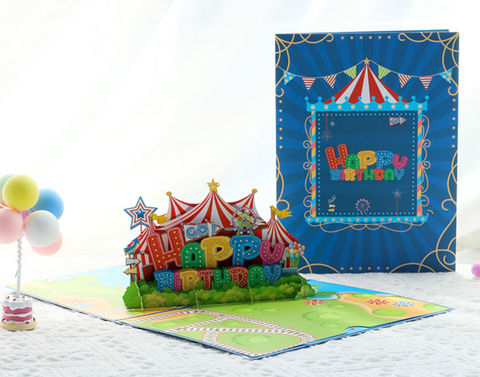 Pop Out Card Happy Birthday Carnival