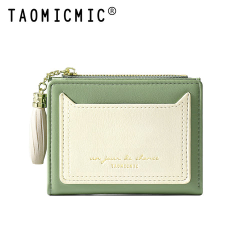 Cat Tassel Two Fold Button Wallet