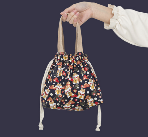 Drawstring Canvas Tote