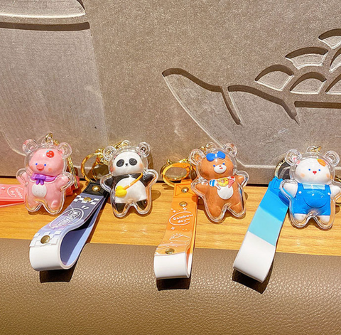 Rainbow Animal Bear Keychain