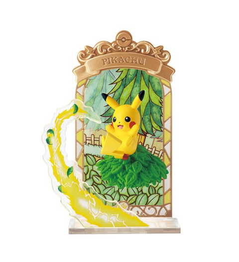 Pokemon Stained Glass Statues