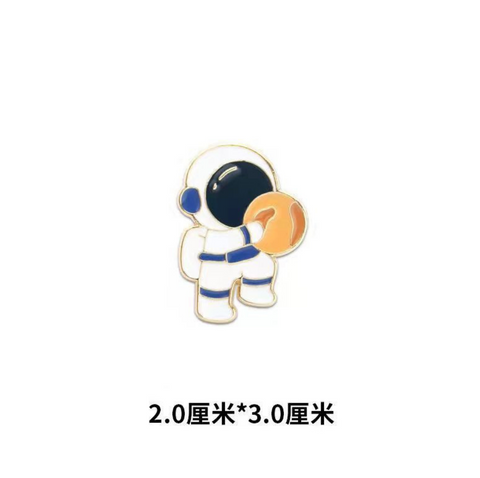 Astronaut and Moon Pin