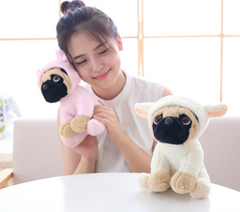 20cm Costume Pug Plush