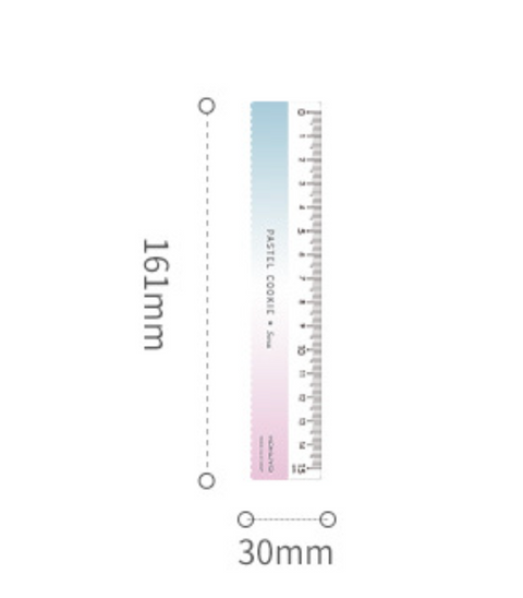 Kokuyo Campus Pastel Cookie Ruler 15cm