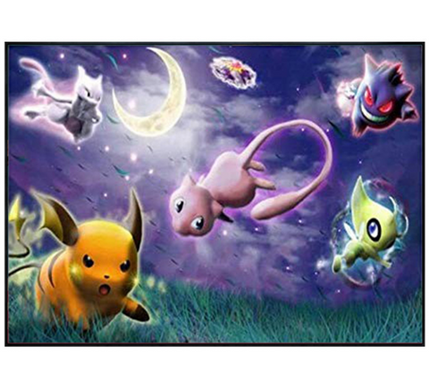 Pokemon in Night DIY Dot Painting