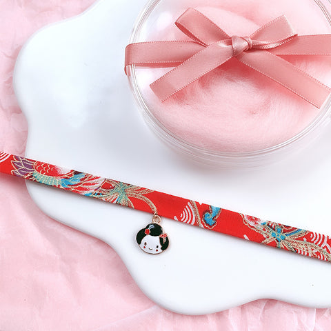 Geisha Red Choker