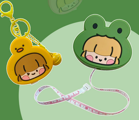 Animal Girl Measuring Tape Keychain
