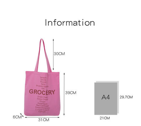 Grocery Canvas Tote