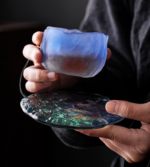 Japanese Glacier Teacup Set