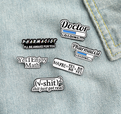 Math Symbols Pins