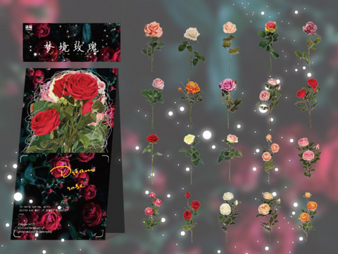 Floral PET Bouquet Stickers