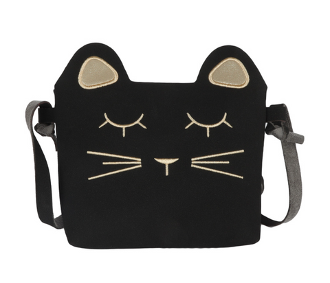 Cat Vegan Suede Purse