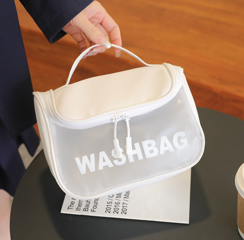 Top Zip Matte Wash Bag