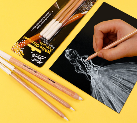 Mont Marte White Charcoal Pencils