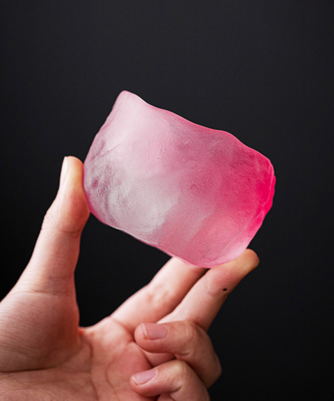 Japanese Pink Glass Cup Set