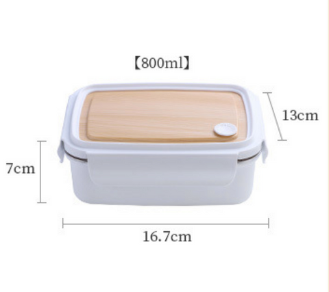 Wood Lunch Box - White